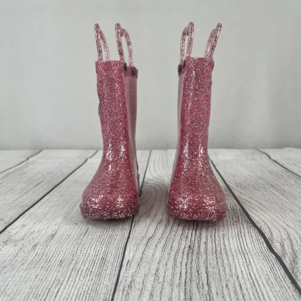 Western Chief Glitter Lighted Rain Boots in Pink Size 5 Toddler